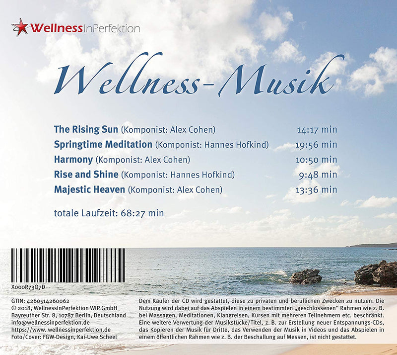 WELLNESS-Musik (Vol 1) - Gemafreie Entspannungsmusik Privat & Gewerblich einsetzbar Massageliegenhaus-Massunda