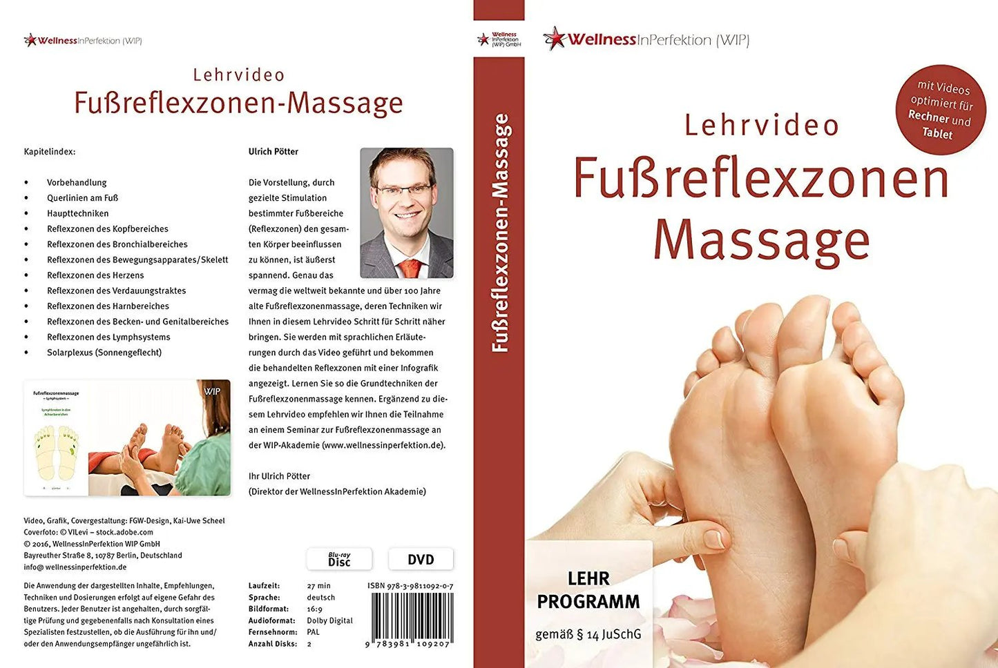 DVD-Bluray Fußreflexzonen-Massage (Lehrvideo) | Für Anfänger und Profis Massageliegenhaus-Massunda