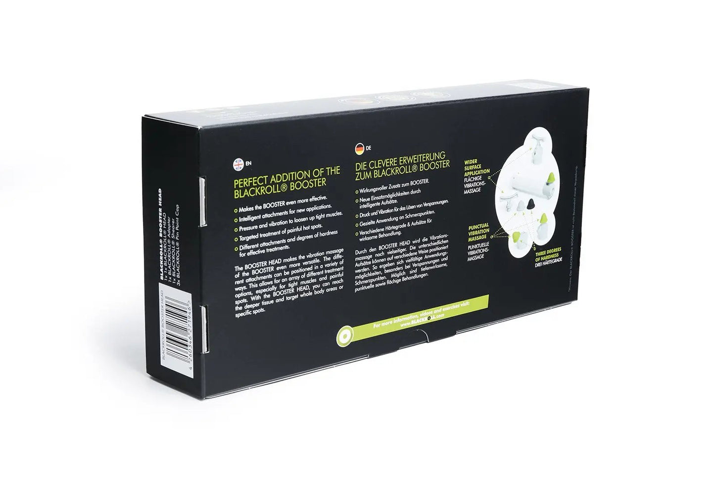 Blackroll Booster Head, Verpackung Rückseite