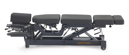 Coinfycare elektrische Chiropraktikerliege, 6 Segmente, Seitenansicht
