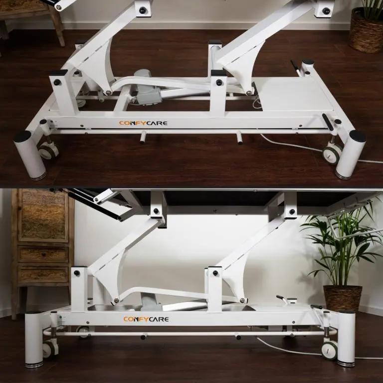 Coinfycare elektrische Massageliege Berlin, 3 Segmente, Gestell Detailansicht