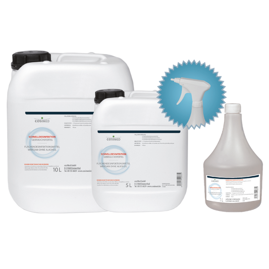 Cosimed Schnelldesinfektion, verschiedne Größen und Mengen
