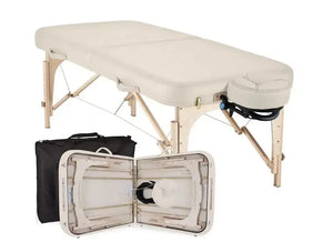Earthlite New Spirit mobile Massageliege, Farbe Vanilla Creme, Vollansicht und Details