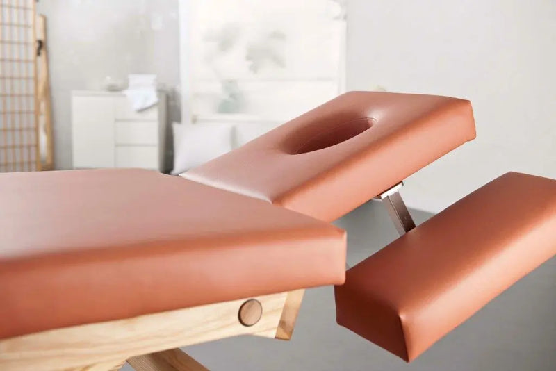 Falkner Sir Henry Massageliege aus Holz, Oberfläche Natur, Fußteil