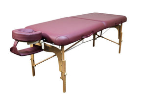 Klappbare Massageliege Zen Comfort deluxe, Vollansicht,Farbe: Burgund