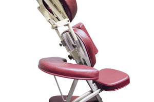 Klappbarer Massagestuhl Zen Silver Light, Farbe Burgund, Armablage