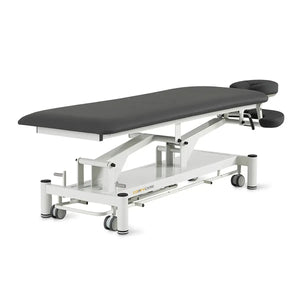 Massageliege elektrisch, Coinfycare Berlin, Rückansicht, dunkelgrau