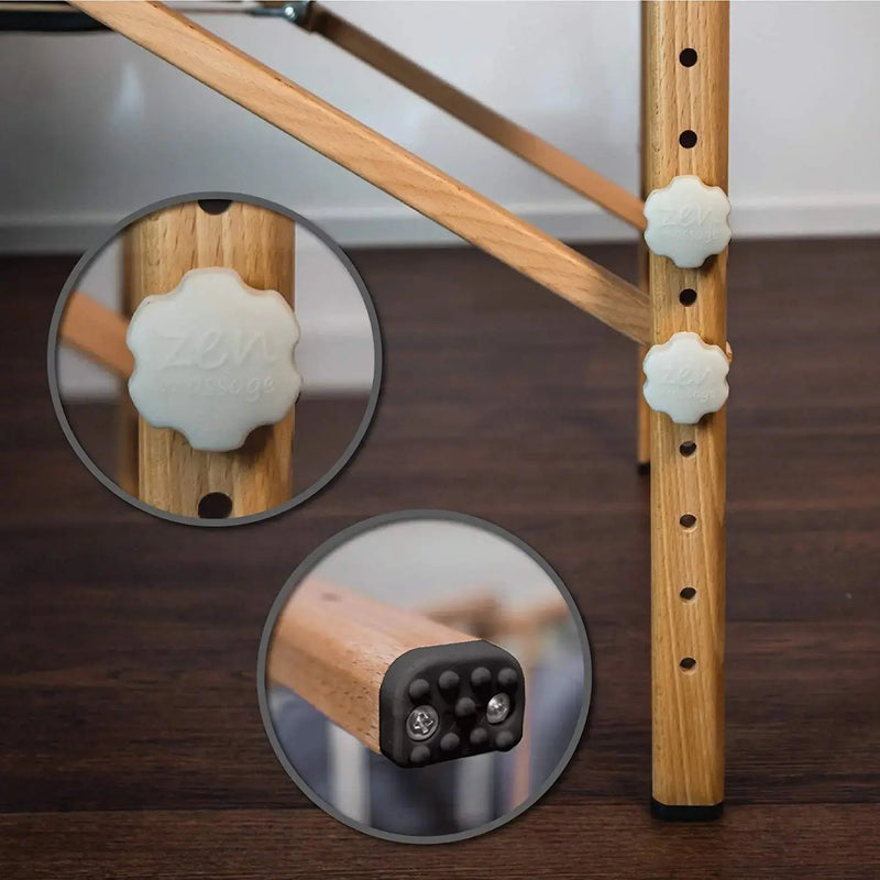 Massunda all inklusive, mobile Massageliege, Farbe Burgund, Hoehenverstellung