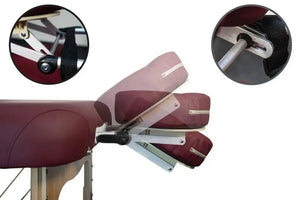 Massunda Montana klappbare Massageliege, Kopfteil Winkelverstellung