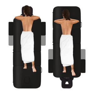 Mobile Massageliege Massunda all inklusive, Liegepostionen, Farbe: Schwarz