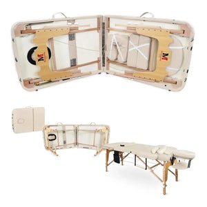 Mobile Massageliege Massunda all inklusive,Zubehör, Farbe: Creme
