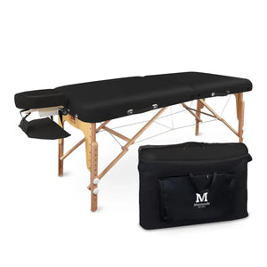Mobile Massageliege Massunda Comfort deluxe, Tragetasche, Farbe: Schwarz