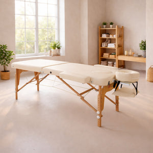 Mobile Massageliege Zen Basic 3 Flat, Ambiente, Farbe: Creme