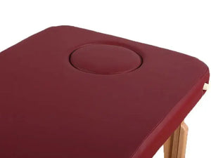 Klappbare Massageliege Zen Basic 3 Flat, Farbe Burgund, Gesichtsloch