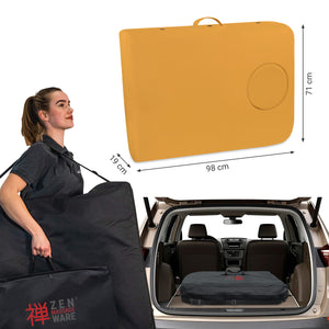 Mobile Massageliege Zen Basic 3 Flat, Koffermaße, Farbe: Safrangelb