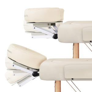 Mobile Massageliege Zen Basic 3 Flat, Kopfstütze, Farbe: Creme