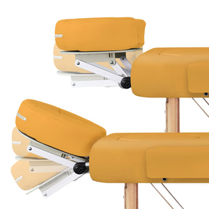 Mobile Massageliege Zen Basic 3 Flat, Kopfstütze, Farbe: Safrangelb