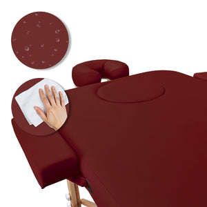 Mobile Massageliege Zen Basic 3 Flat, Pflege, Farbe: Burgund