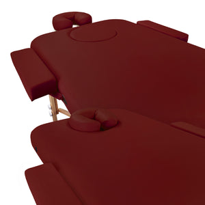 Mobile Massageliege Zen Basic 3 Flat, Plugin, Farbe: Burgund