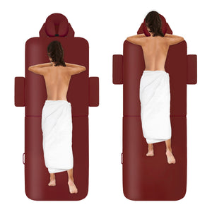Mobile Massageliege Zen Basic 3 Flat, Positionen, Farbe: Burgund