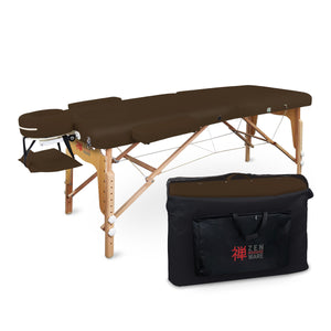 Mobile Massageliege Zen Basic 3 Flat mit Tragetasche, Farbe: Schokolade