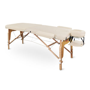 Mobile Massageliege Zen Basic 3 Flat, Vollansicht, Farbe: Creme