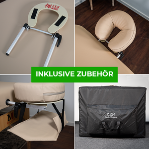 Mobile Massageliege Zen Basic Niveau, Zubehoer, Farbe: Creme