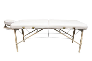 Mobile Massageliege, Zen Relax mit schwangeren-Option, Farbe Creme, Seitenansicht