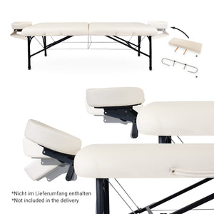 Massageliege Zen Stronglight II, Kopfstütze, creme