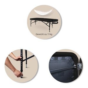 Massageliege Zen Stronglight II, Details, schwarz