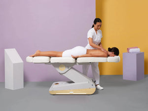 Naggura Swop B4 Pro Beauty Kosmetikliege, Seitenansicht mit Klient Massage