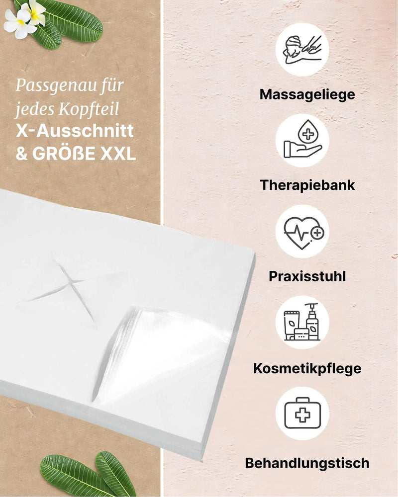 nasenschlitztuecher-einwegauflagen-mit-x-ausschnitt-fuer-die-therapieliege ZEN MASSAGE WARE