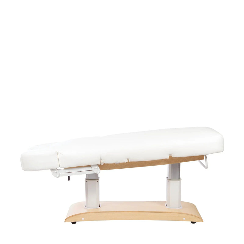 Sonia elektrische Wellnessliege Chara, weiß, Seitenansicht mit Neigung