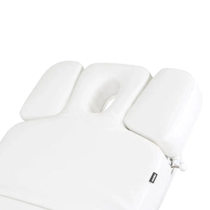 Spa Wellnessmassageliege Harmonia, Detail Kopfteil, weiß