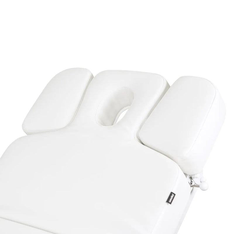 Spa Wellnessmassageliege Harmonia, Detail Kopfteil, weiß