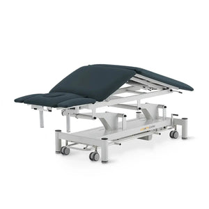 Therapieliege elektrisch, Coinfycare Split, Dachstellung, Farbe: Marineblau