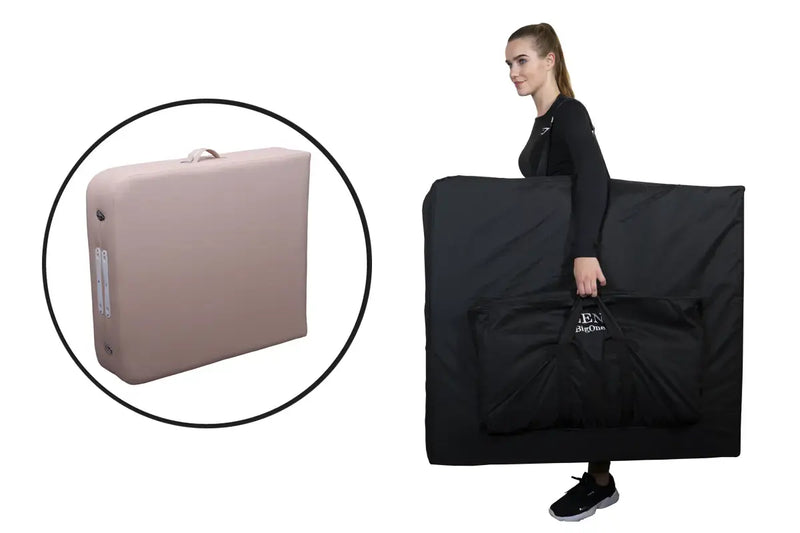 Zen Massage Ware BigOne, Mobile Massageliege, Farbe Creme, Kofferansicht