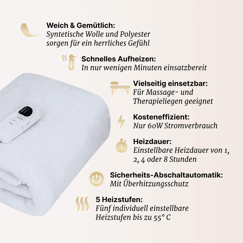 ZEN Deluxe Heizdecke für Behandlungsliegen ZEN MASSAGE WARE