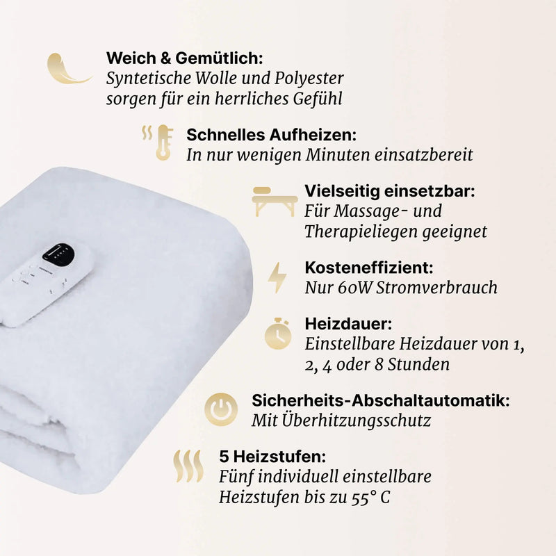 ZEN Deluxe Heizdecke für Behandlungsliegen ZEN MASSAGE WARE