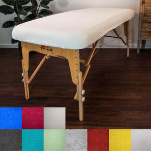 Zen Massage Ware, Frottee Spannbezug für mobile Massageliegen, Farbe creme und Farbauswahl
