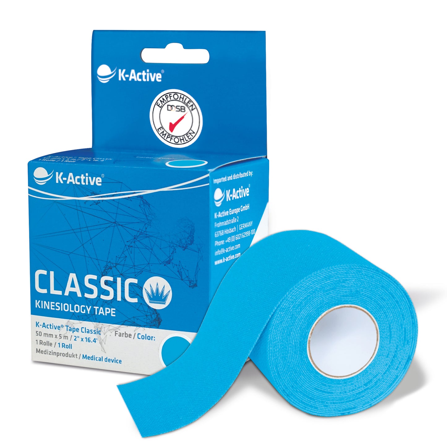 Ruban adhésif K-Active® Classic 1 boîte de 5 m