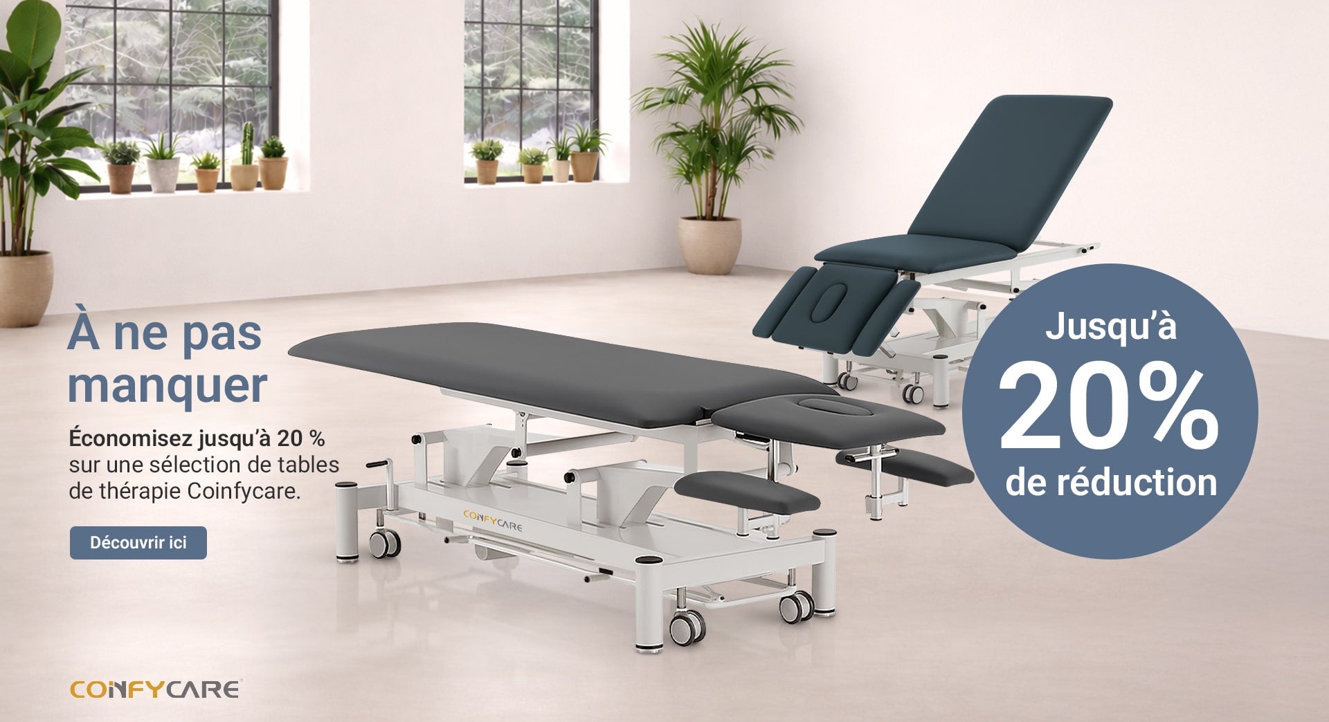 Coinfycare Discount Promo banner - desktop, french