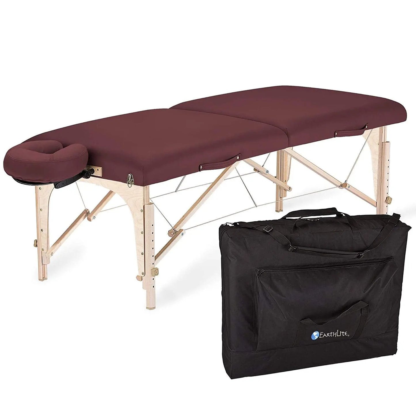 Earthlite Harmony mobile Massageliege, Farbe Burgund mit Tasche