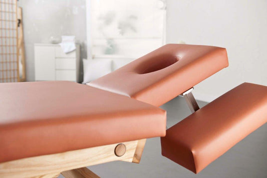 Falkner Sir Henry Massageliege aus Holz, Oberfläche Natur, Fußteil