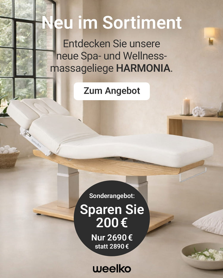 Spa- und Welllnessliege Harmonia von Weelko - Mobile Banner