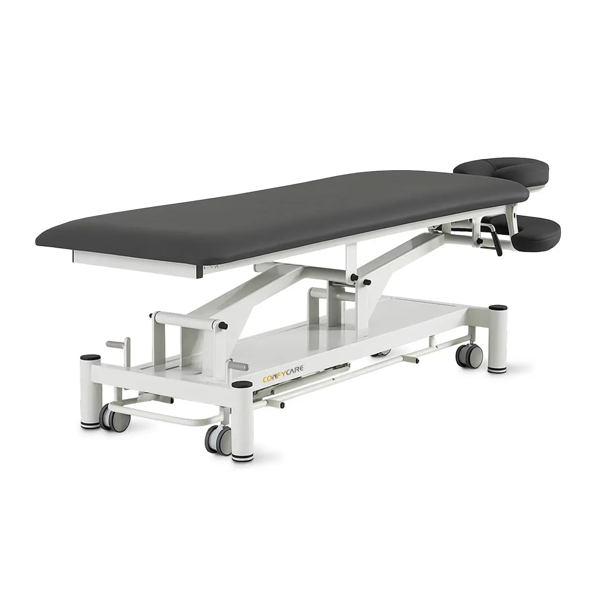 Massageliege elektrisch, Coinfycare Berlin, Rückansicht, Farbe: Dunkelgrau