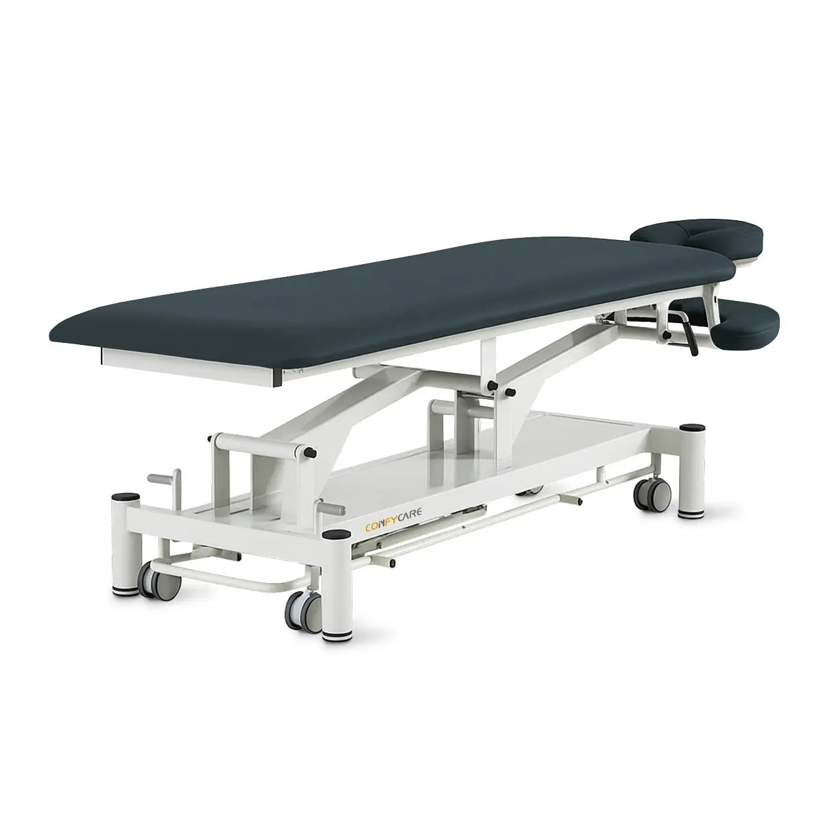 Massageliege elektrisch, Coinfycare Berlin, Rückansicht, Farbe: Marineblau