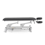 Massageliege elektrisch, Coinfycare Berlin, Seitenansicht, dunkelgrau