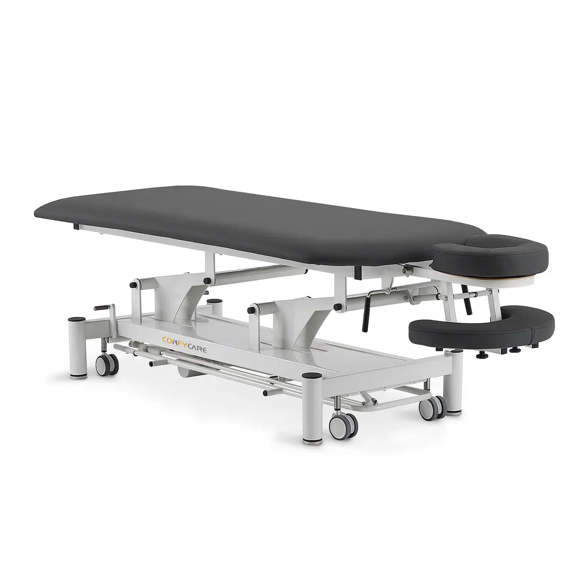 Massageliege elektrisch, Coinfycare Berlin, Vollansicht, dunkelgrau