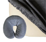 Massageliegenbezug- Set, Frottee, Farbe: Schiefer